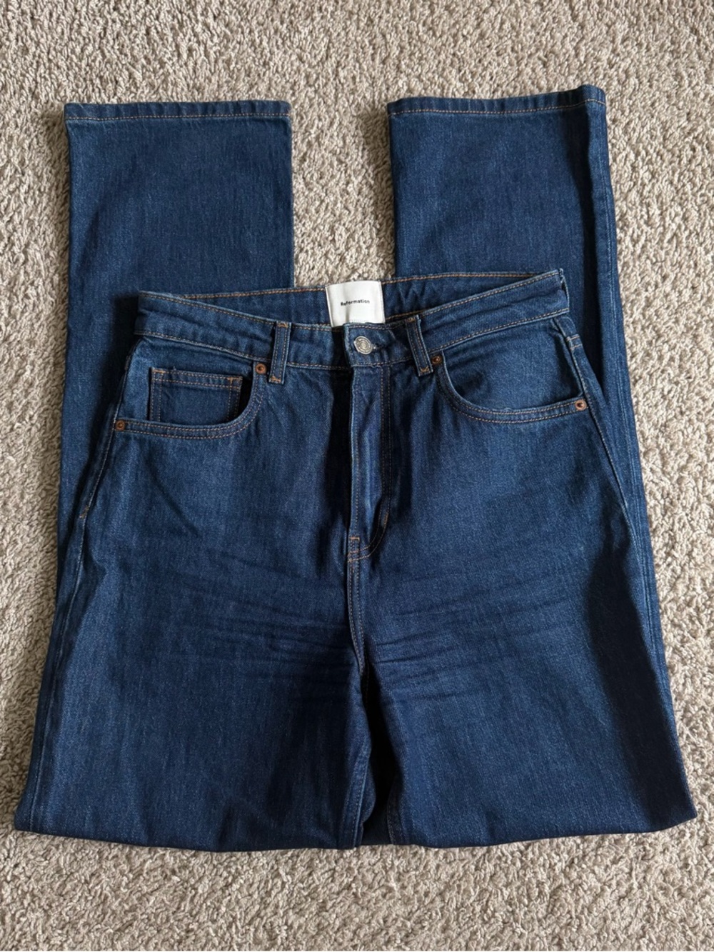 Reformation Jax Stretch High Rise Straight Jeans